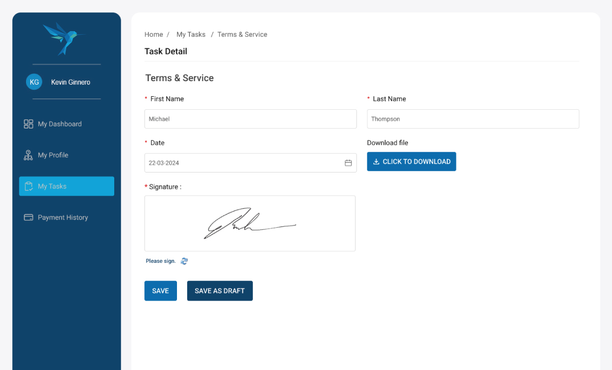 oneBADGE Platform Screenshot