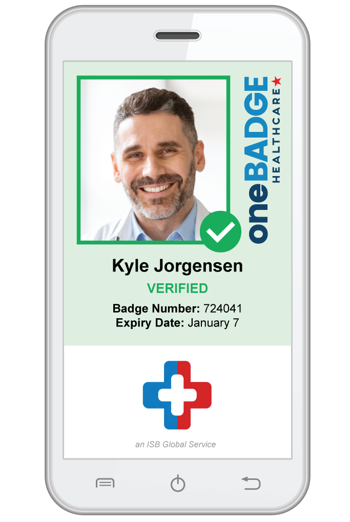 oneBADGE Digital Badge on Phone