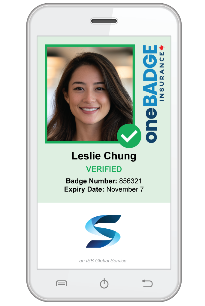 oneBADGE Digital Badge on Phone