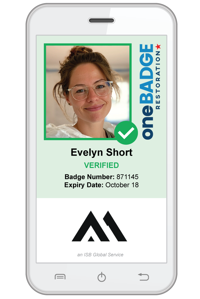 oneBADGE Digital Badge on Phone